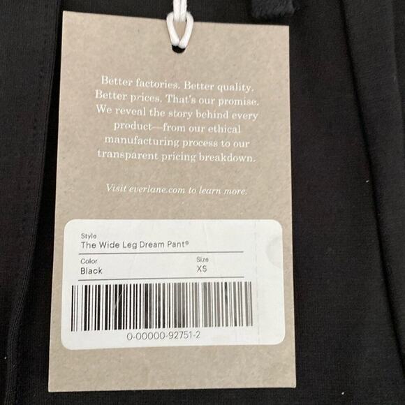 NWT Everlane Women’s The Dream Pant Black Elastic Waist W/ Waistband Size XS - Picture 4 of 9